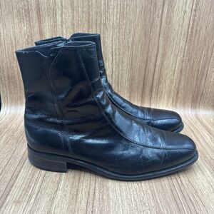 Florsheim Imperial Men's Duke Boot Black Zip Size 10.5D Black Leather